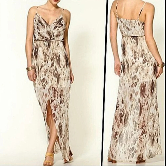 Rory Beca leopard animal print patterned georgette midi dress 5762 - Picture 1 of 9